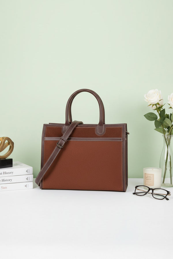 Structured Tote Bag with Adjustable Strap
