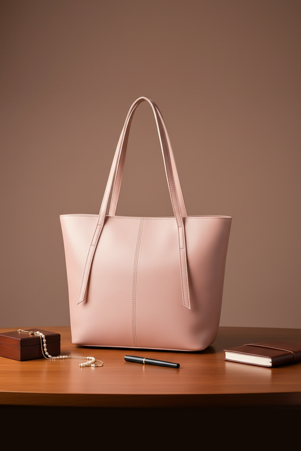 Pink PU Leather casual Shoulder Bag