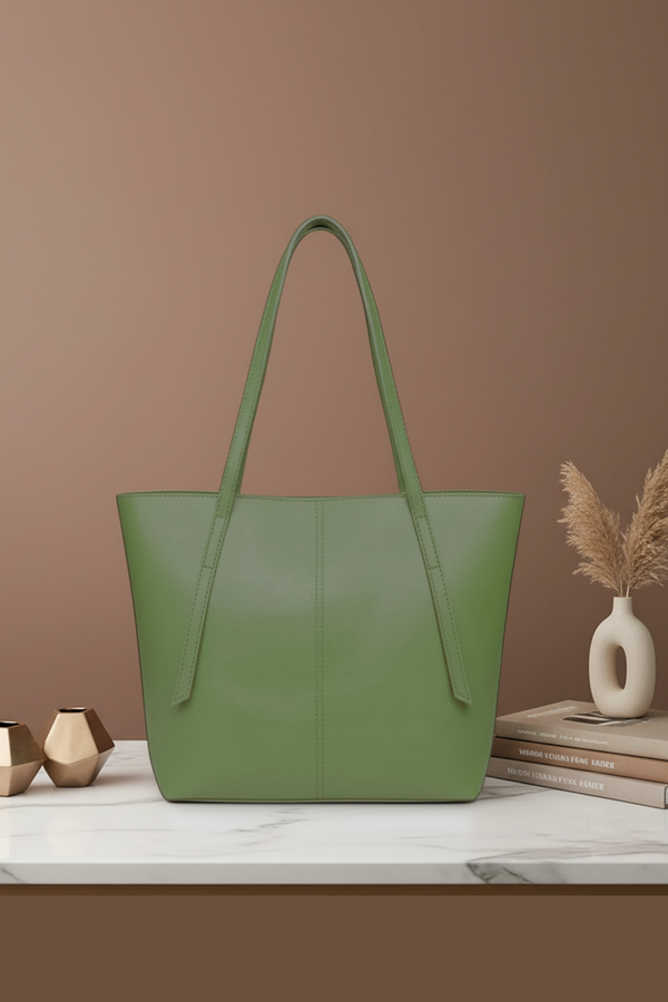 Green PU Leather casual Shoulder Bag