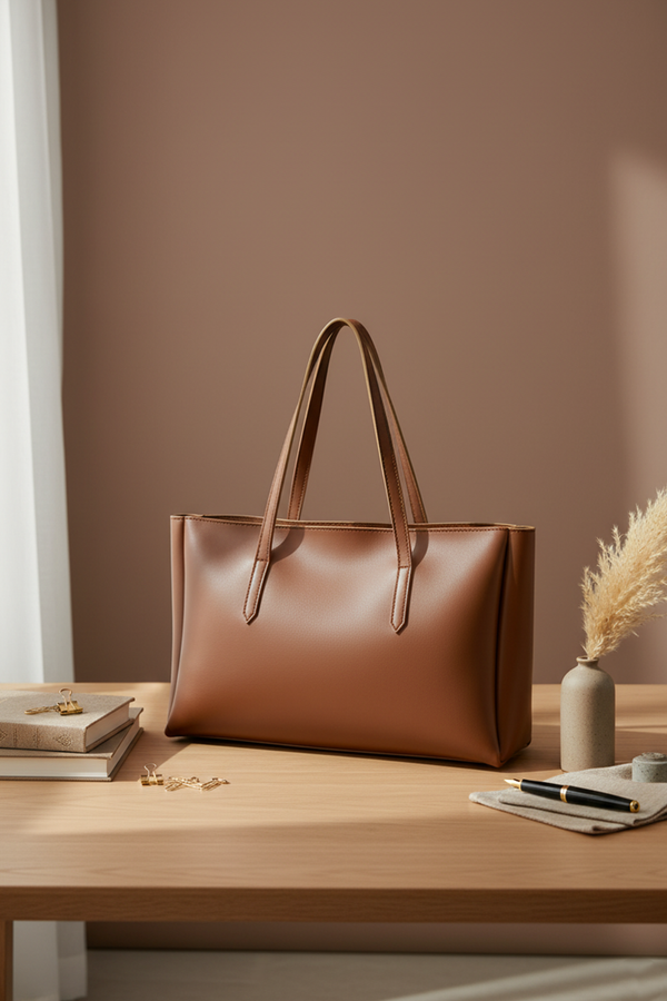 Premium Leather Everyday Tote Bag