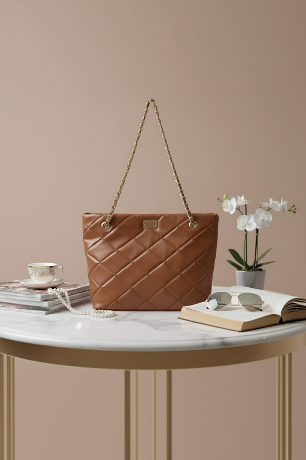 Luxe Quilted Chain Shoulder Bag