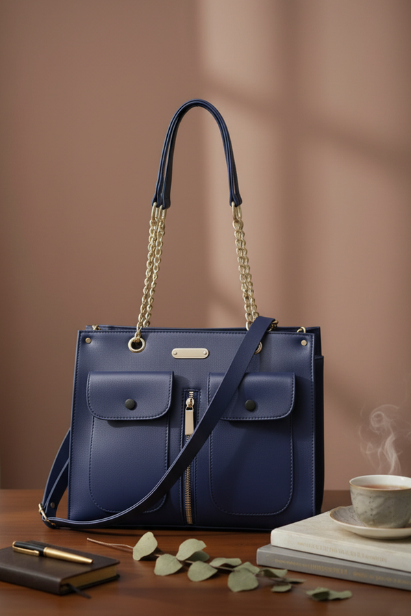 Blue Formal Shoulder Bag