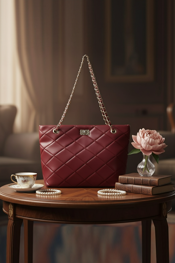 Luxe Quilted Chain Shoulder Bag