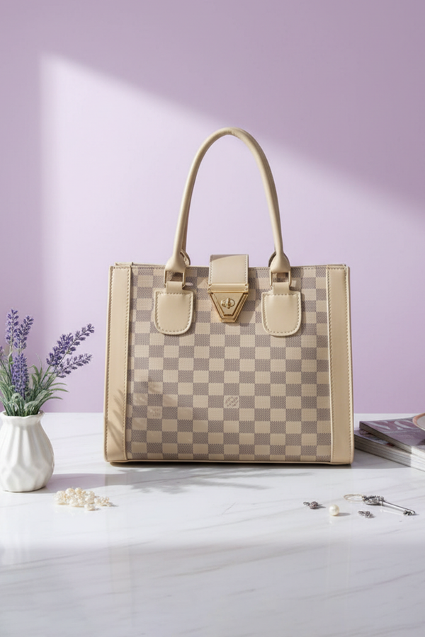 Creem Inspired Luxe Checkered Handbag