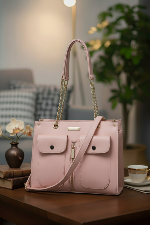 Pink Formal Shoulder Bag