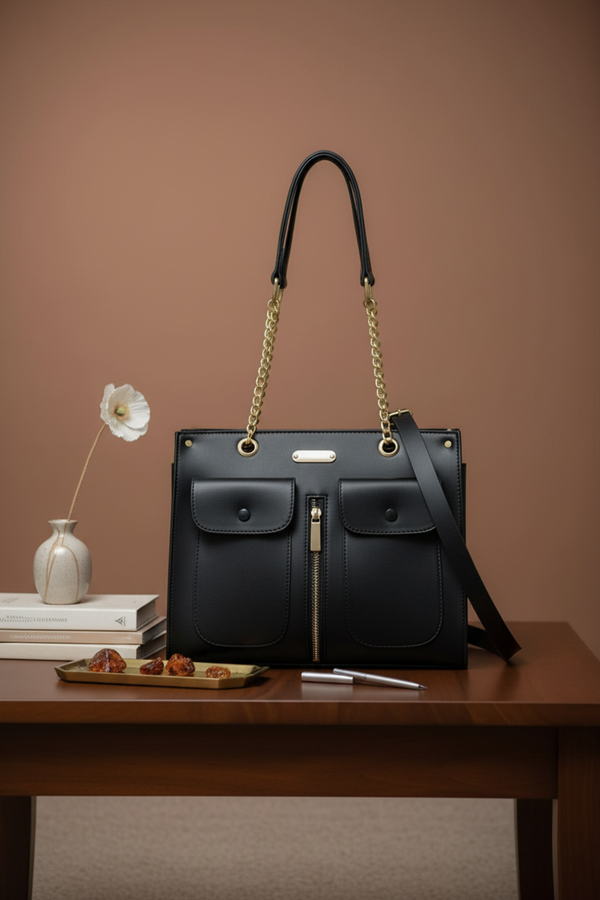 Black Formal Shoulder Bag