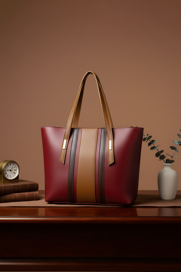 SATCHEL TOTE MAROON