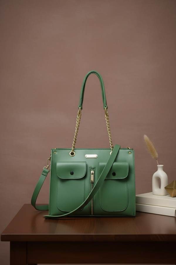 Green Formal Shoulder Bag