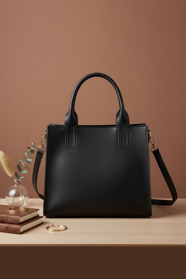 Elegant Structured Leather Tote Bag