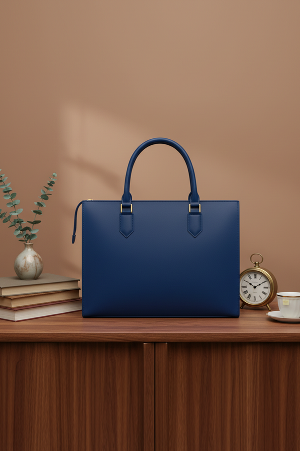 Blue Velvet Handbag For Women