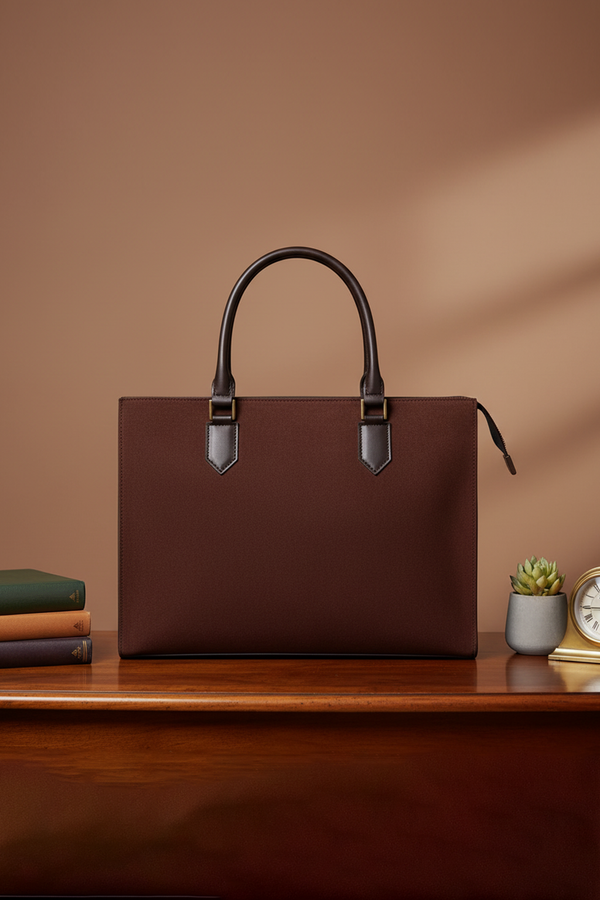Dark Brown Velvet Handbag For Women